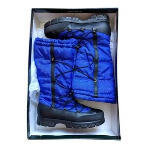 NWOT Women's Ralph Lauren Quinly Tall Winter Boots, Royal Blue & Black, Size 9B